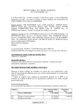 Conseil municipal du 30 novembre 2011