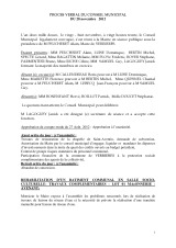 Conseil municipal du 28 novembre 2012