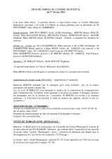 Conseil municipal du 1er février 2013