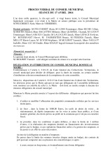 Conseil municipal du 17 avril 2014