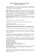 Conseil municipal du 28 mai 2014