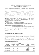 Conseil municipal du 26 novembre 2014