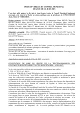 Conseil municipal du 10 juin 2015