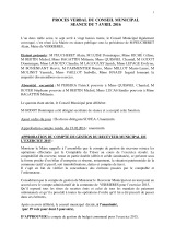 Conseil municipal du 7 avril 2016