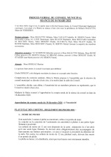 PV du conseil municipal du 4 mars 2021