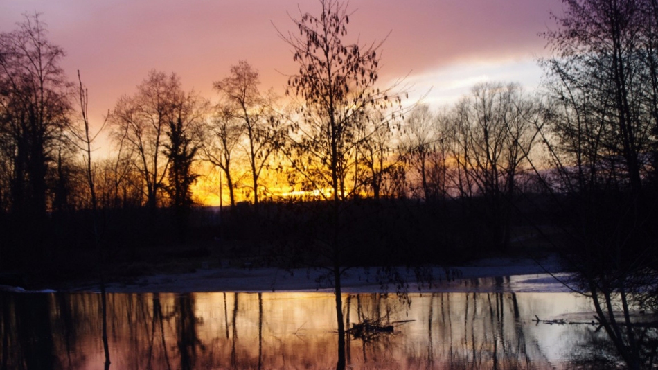 Coucher de soleil à Verrières